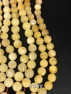 LOT Of 5 Baltic amber rosary 66gram 9mm 33 prayer beads misbah Tesbih NATURAL