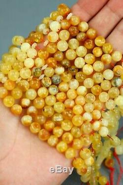 LOT Of 6 Baltic amber rosary 54gram 7mm 33 prayer beads misbah Tesbih NATURAL