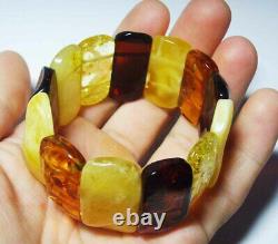 Large Amber BRACELET Natural Baltic Amber Luxury Jewelry Amber stones bracelet