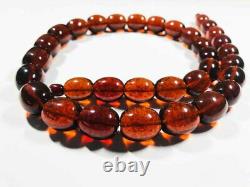 Large Amber Beads Genuine Baltic Amber Necklace gemstone Necklace pressed 78gr