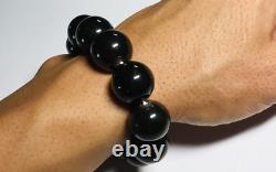 Large Amber Bracelet Natural Baltic Amber beads gemstone bracelet pressed 35gr