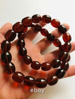Large Amber Necklace Natural baltic Amber beads necklace amber gift pressed