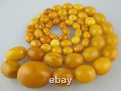 Large Antique Natural Baltic Amber Necklace 83 grams