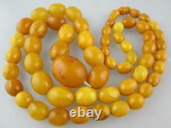 Large Antique Natural Baltic Amber Necklace 83 grams