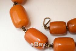 Large Antique Natural Untreated Baltic Butterscotch Amber Necklace 153 Grams