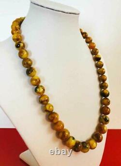 Large Genuine Amber Necklace Vintage Natural Baltic Amber Jewellery pressed 36gr