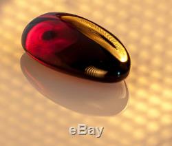 Large Genuine BALTIC AMBER COLORED RED Pendant Stone 20.34g R101021