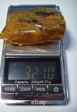 Large Natural Amber stone Genuine Baltic Amber raw piece gemstone amber 32gr