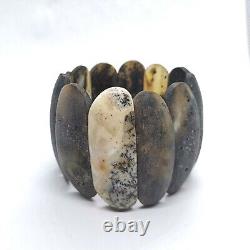 Large Natural Baltic Amber Bracelet Unpolished Oval Beads