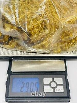 Lot 42 pcs Natural Baltic amber 290,5 gram ISLAMIC 33 Olive Rosary