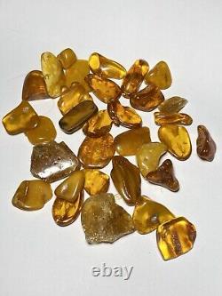 Lot of Loose Polished Amber Nuggets 81 grams