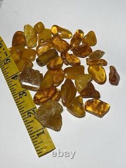 Lot of Loose Polished Amber Nuggets 81 grams