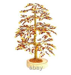 Luxury Amber Tree of Happiness OAK 40cm 1005 Baltic Amber Stones