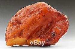 Massive ANTIQUE Butterscotch Orange Natural Genuine BALTIC AMBER Stone 194.7g