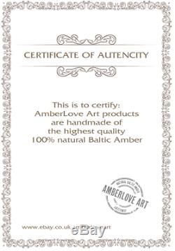 Massive Baltic Amber Pendant Triangle Cognac Leather String Natural Genuine amb