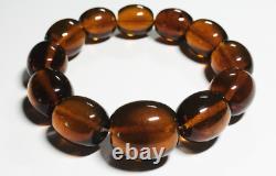 Men's amber bracelet Genuine Baltic Amber Jewelry gemstone bracelet pressed