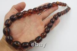 NATURAL AMBER NECKLACE Large amber Beads Necklace unisex amber Gift pressed