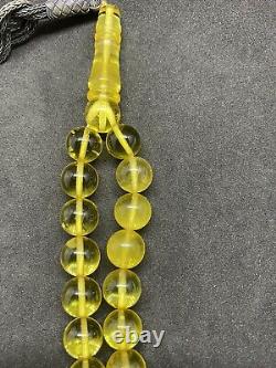 NATURAL BALTIC AMBER Islamic Prayer Beads Rosary Tasbih Misbaha One Stone 30 Gr
