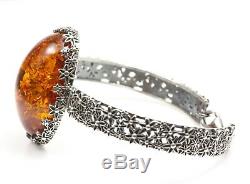 NATURAL BALTIC AMBER Jewellery STERLING SILVER 925 BRACELET Certified