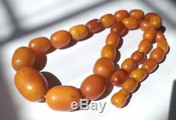 NATURAL OLD ANTIQUE BUTTERSCOTCH EGG YOLK BALTIC AMBER NECKLACE 24,06 grams