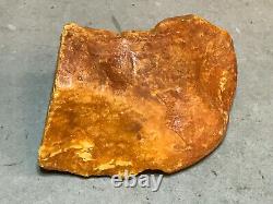 NATURAL OLD RAW ANTIQUE YELLOW BUTTERSCOTCH BALTIC AMBER STONE 60,8 gr