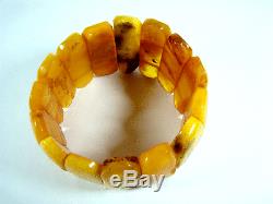 Natur Bernstein Armband real Baltic Butterscotch Egg Yolk Amber Bracelet 49 g