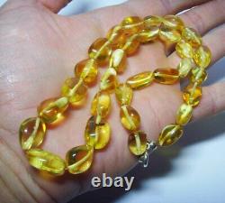 Natural Amber Beautiful Baltic Amber Necklace knotted amber beads silver