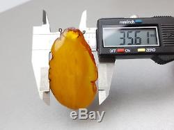 Natural Antique 16.87 gr. Butterscotch Egg Yolk Baltic Amber Pendant