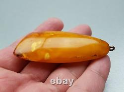 Natural Antique 17.80 gr. Butterscotch Egg Yolk Baltic Amber Pendant