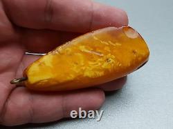 Natural Antique 17.80 gr. Butterscotch Egg Yolk Baltic Amber Pendant