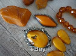 Natural Antique 263 gr. Butterscotch Egg Yolk Honey Baltic Amber Jewelery