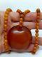 Natural Antique Baltic Sea Amber Butterschotch Pendant/Necklace With Beads 39.89g