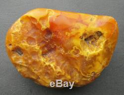 Natural Antique Genuine Butterscotch Egg Yolk Baltic Amber Stone 243g