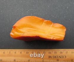 Natural Antique Genuine Butterscotch Egg Yolk Baltic Amber Stone 64g