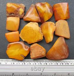 Natural Antique Genuine Butterscotch Egg Yolk Baltic Amber Stones 103g