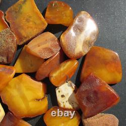 Natural Antique Genuine Butterscotch Egg Yolk Baltic Amber Stones 160g