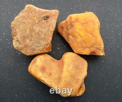 Natural Antique Genuine Butterscotch Egg Yolk Baltic Amber Stones 50.7g