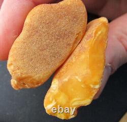 Natural Antique Genuine Butterscotch Egg Yolk Baltic Amber Stones 50.7g