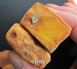 Natural Antique Genuine Butterscotch Egg Yolk Baltic Amber Stones 50.7g