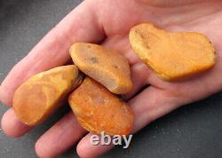 Natural Antique Genuine Butterscotch Egg Yolk Baltic Amber Stones 53.4g