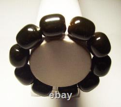Natural BALTIC AMBER BRACELET Large Amber Beads bracelet for men pressed