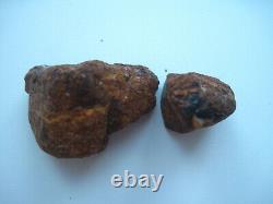 Natural Baltic 2 amber stone w 53.9 (both stones) grams