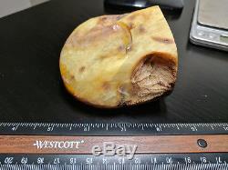 Natural Baltic AMBER Stone rough raw 7.64 oz EGG YOLK BUTTERSCOTCH #C9
