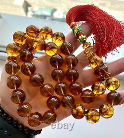 Natural Baltic Amber 120g. Exclusive Big 18mm. Islamic Prayer Rosary 33 Beads