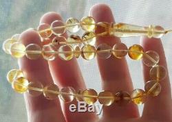 Natural Baltic Amber 16g Islamic Prayer Rosary with inclusions