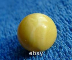 Natural Baltic Amber 2.3 gr yellow handmade round bead butterscotch gemstone gem