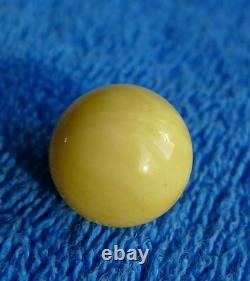Natural Baltic Amber 2.3 gr yellow handmade round bead butterscotch gemstone gem