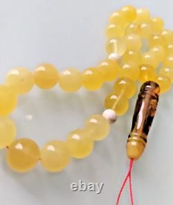 Natural Baltic Amber 25g Islamic Prayer Beads Misbaha Tasbih Rosary 33 Beads