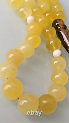 Natural Baltic Amber 25g Islamic Prayer Beads Misbaha Tasbih Rosary 33 Beads