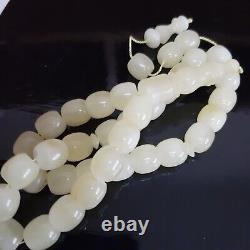 Natural Baltic Amber 33 Barell Beads Prayer Rosary Tesbih Misbah 42g